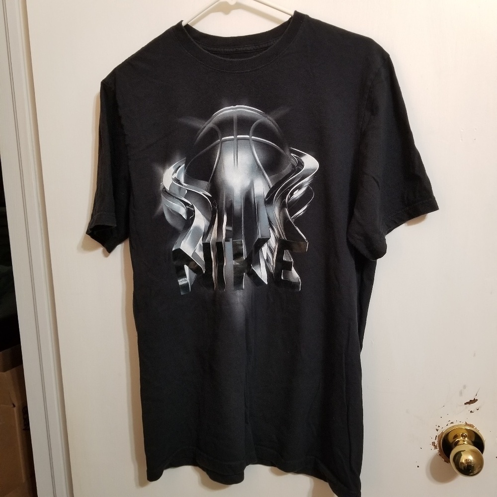 Nike Mens Black T-Shirt Size L Q28E - Picture 1 of 4